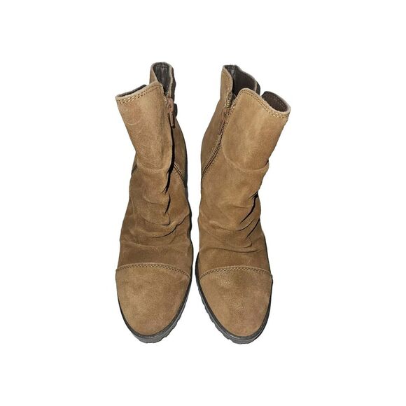 New! White Mountain Taft Suede Zip Up Ankle Boot Brown Size 9 - Picture 6 of 12